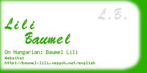 lili baumel business card